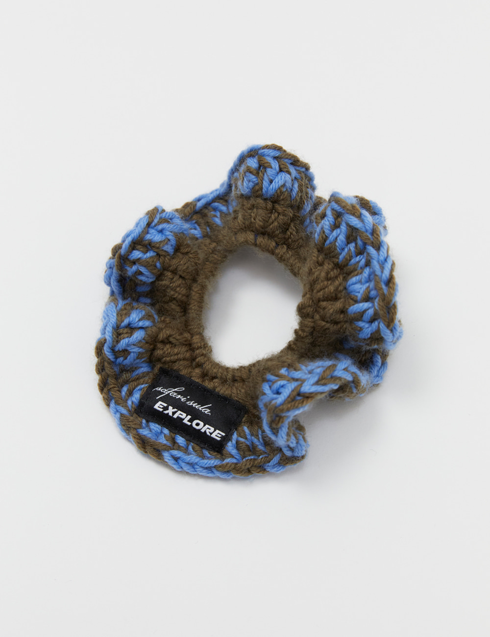 Wool Knit Scrunchie Khaki
